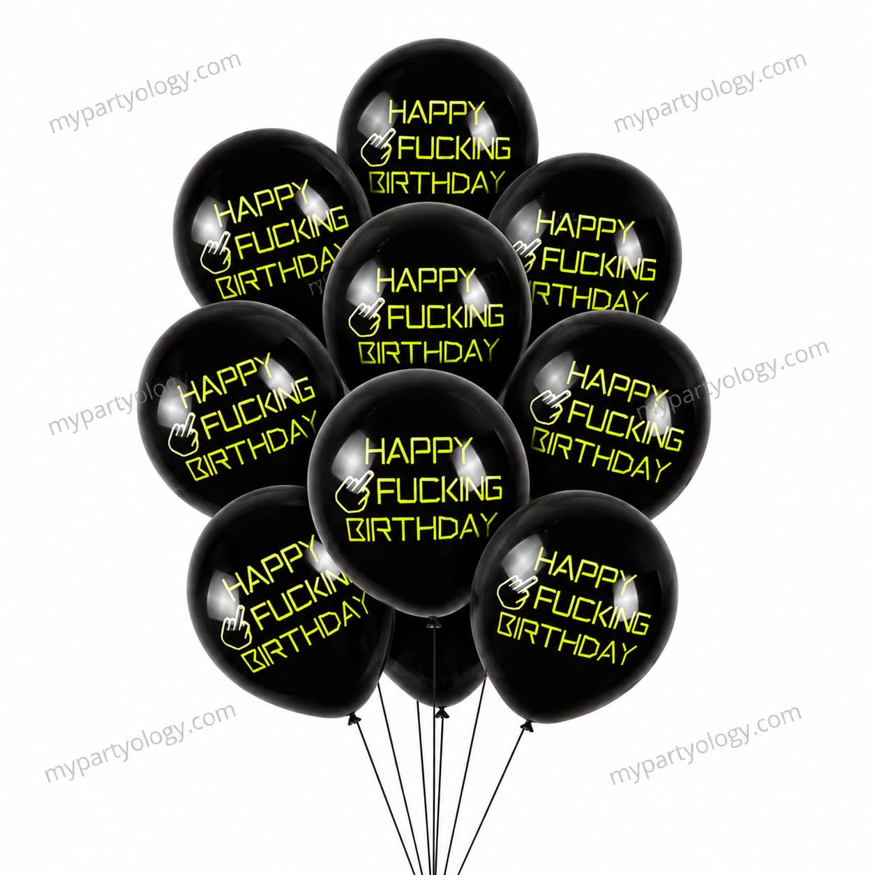 Happy Fucking Birthday/Worst Party Ever Balloon Set (Pack of 10)
