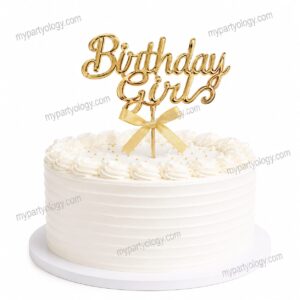 Birthday Girl Gold Cake Topper