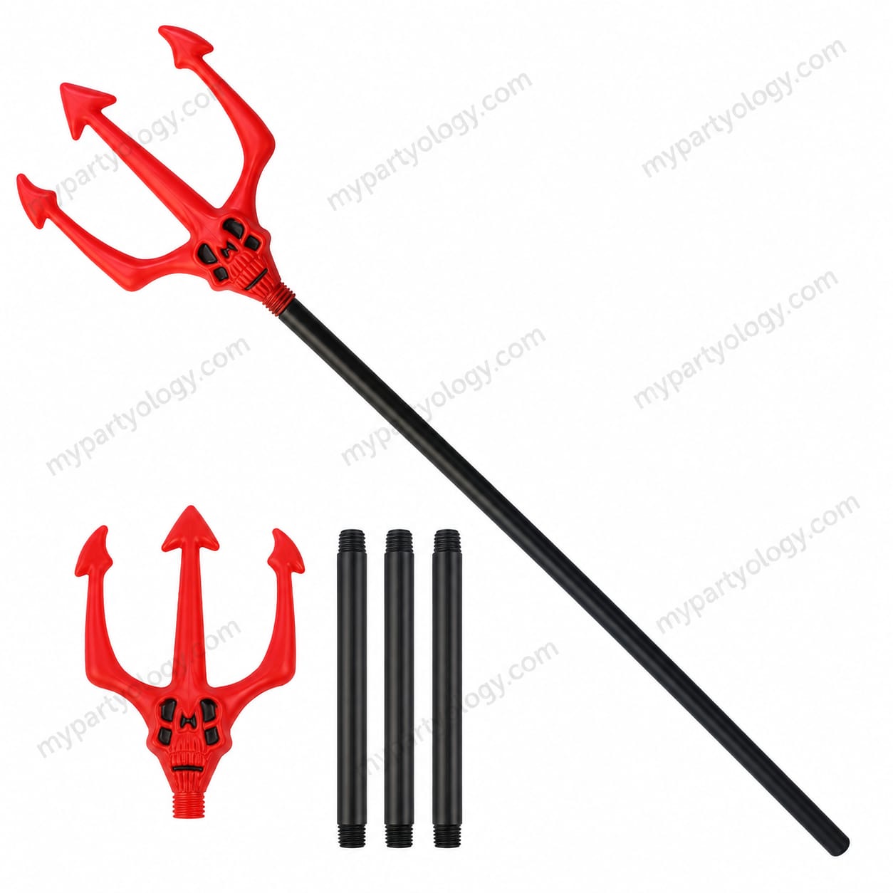 Detachable Red Plastic Devil Pitchfork/Trident - Image 3