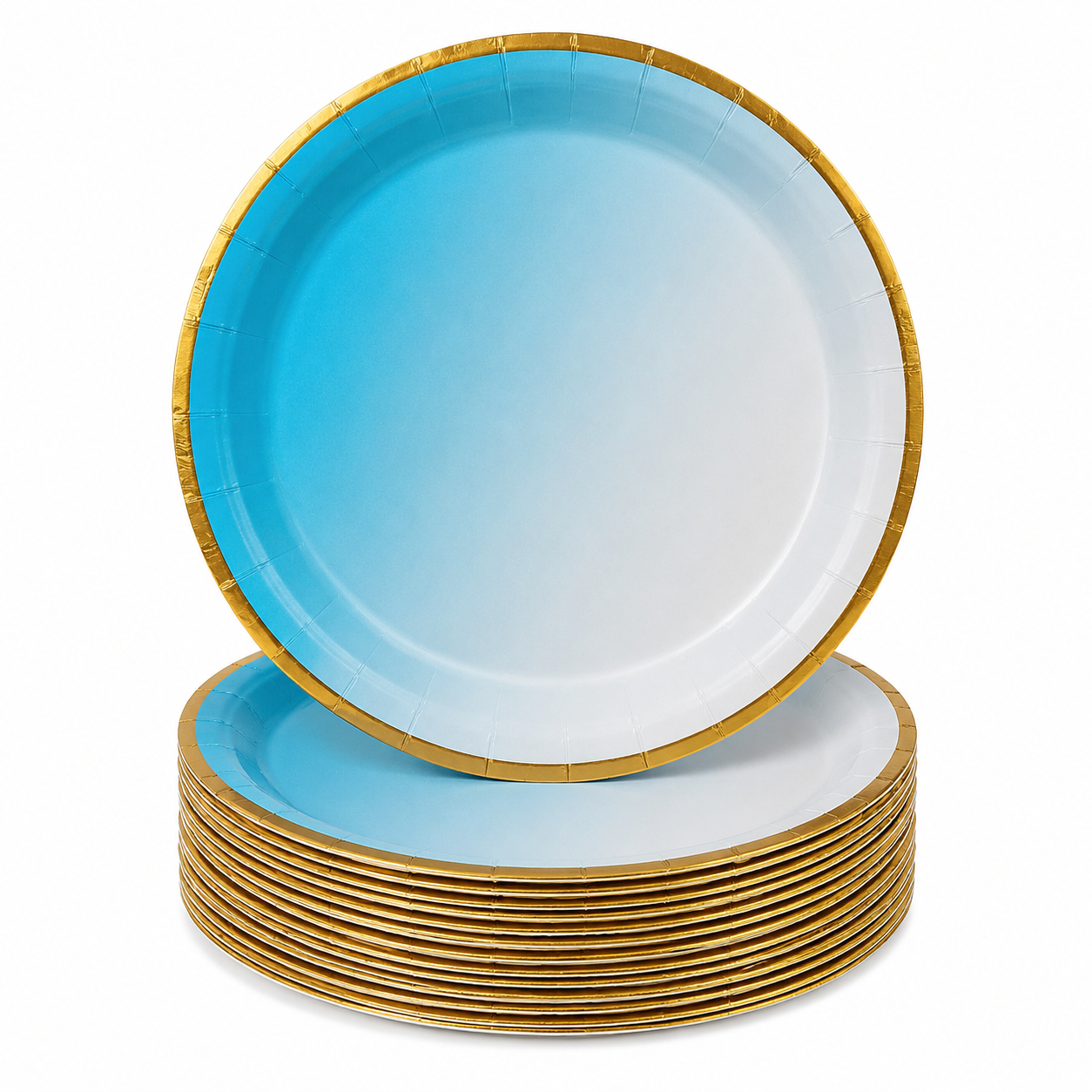 Blue Ombre 9inch Paper Plate (Pack of 10)