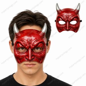 Red Devil Half Mask