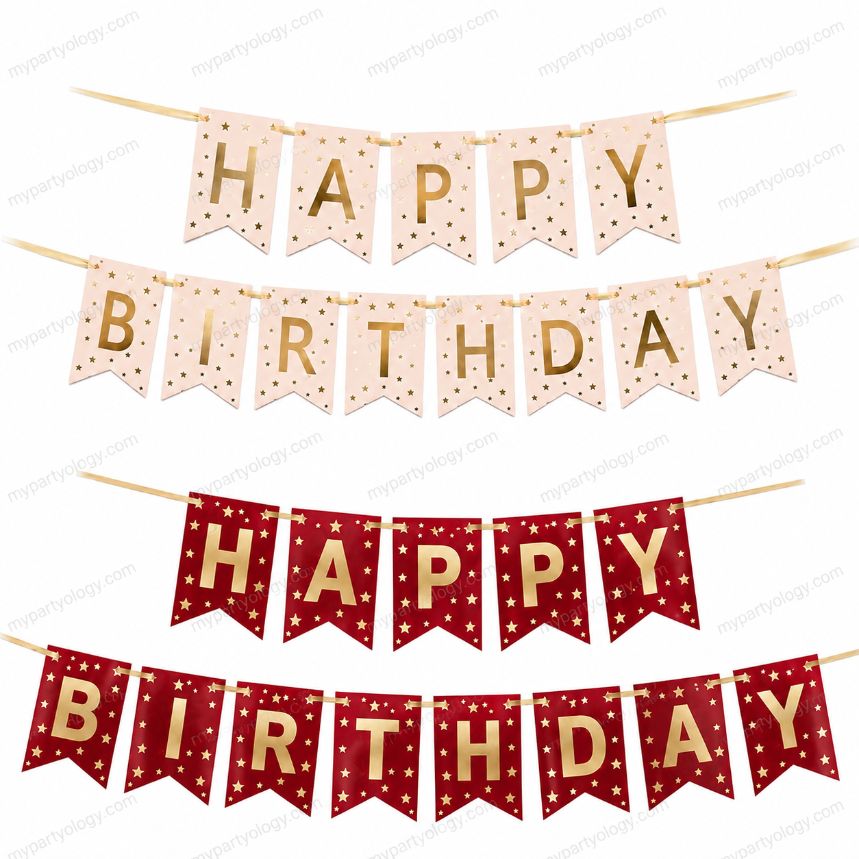 Happy Birthday Banner With Stars