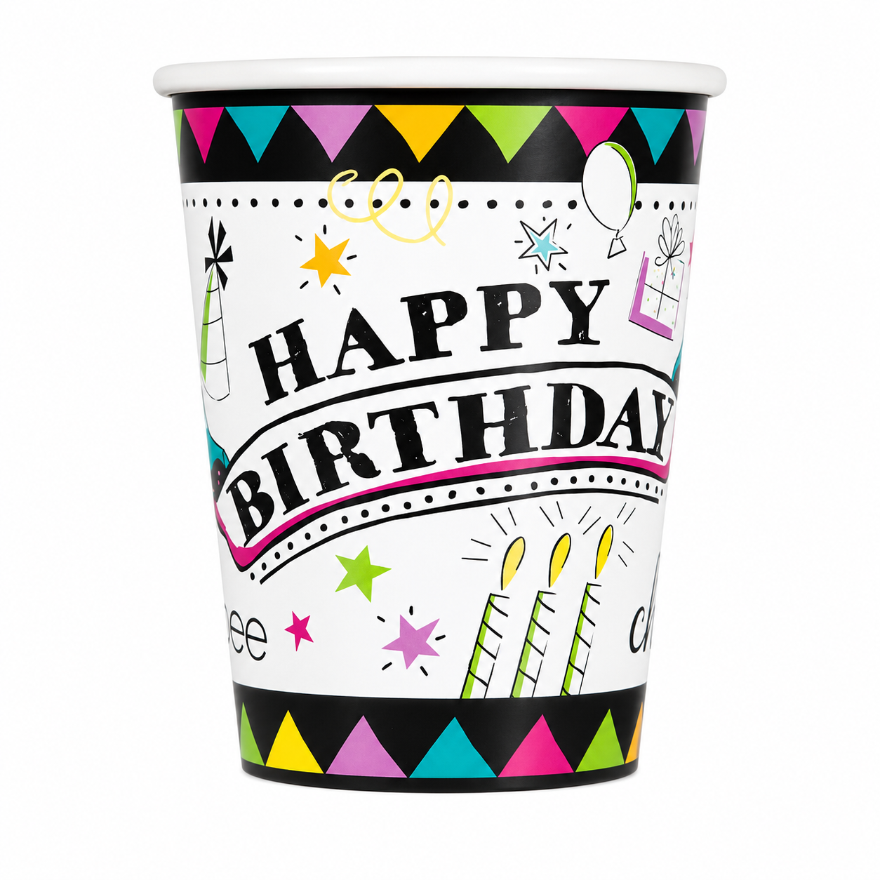 Doodle Birthday 9oz Cup 8/pkt