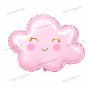 Pink Smiley Cloud 24'' Foil Balloon