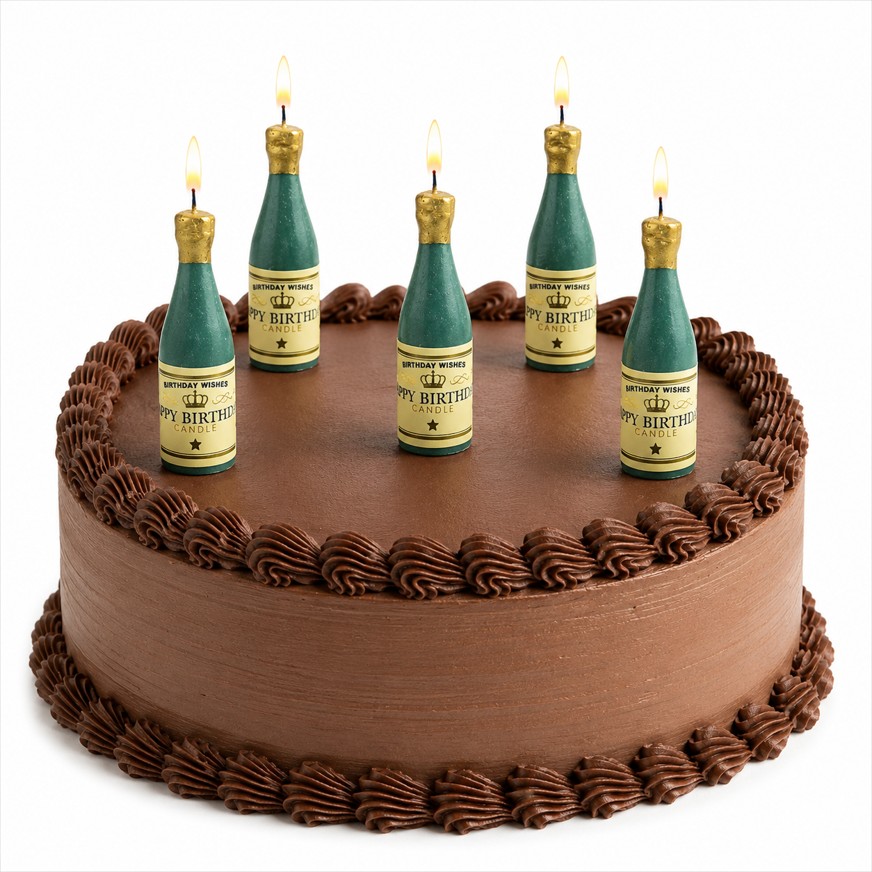 Champagne Bottle Candles (Pack of 6)