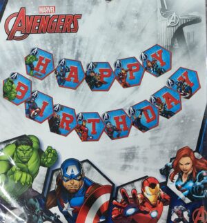 Avengers Happy Birthday Hexagon Paper Banner