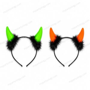 Assorted Coloured Neon Devil Headbands (Pack of 1)