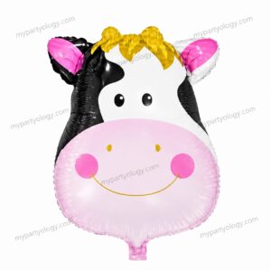 Cow Face 12" Foil Balloon