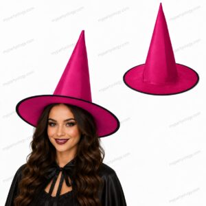 Witch Pink With Black Rim Hat