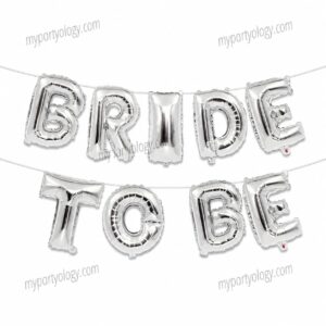 Bride to Be Silver 16'' Foil Balloon Banner