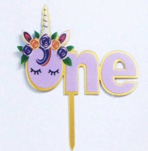 Unicorn One Cake Topper