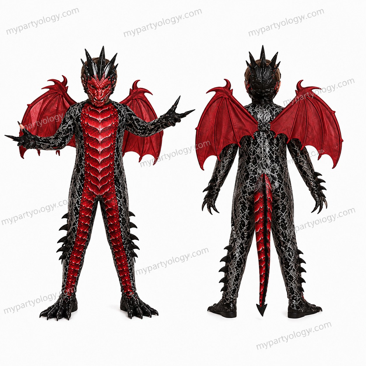 Red Dragon Kids Costume