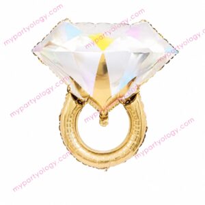 Diamond Pastel Gold  Ring 26'' Foil Balloon
