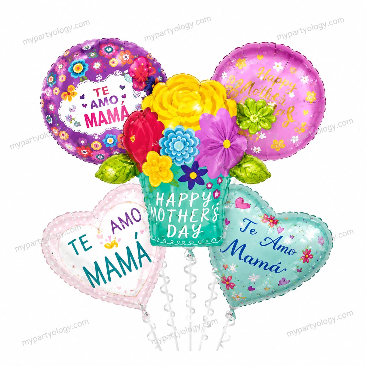 Happy Mother's Day Foil Balloon Set (Pack of 5)