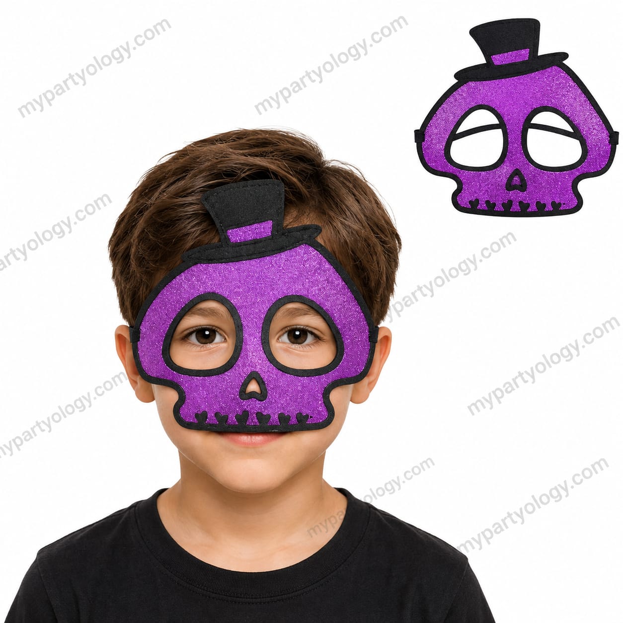 Skull Glitter Foam Mask