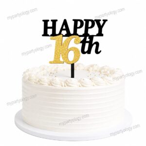 Happy 16th Birthday Cake Topper