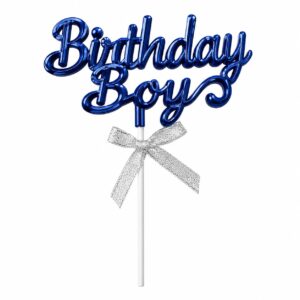 Birthday Boy Blue Cake Topper