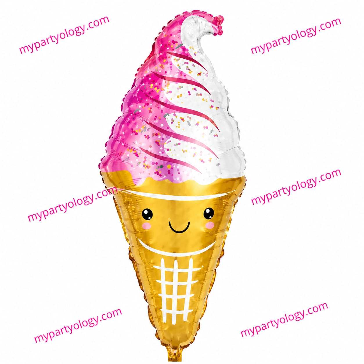 Icecream Cone Smiley 36'' Foil Balloon