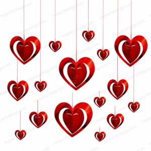 3D Love Heart Hanging String Decor Kit (Pack of 16)