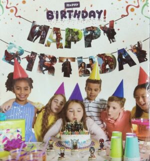 Avengers Happy Birthday Block Banner