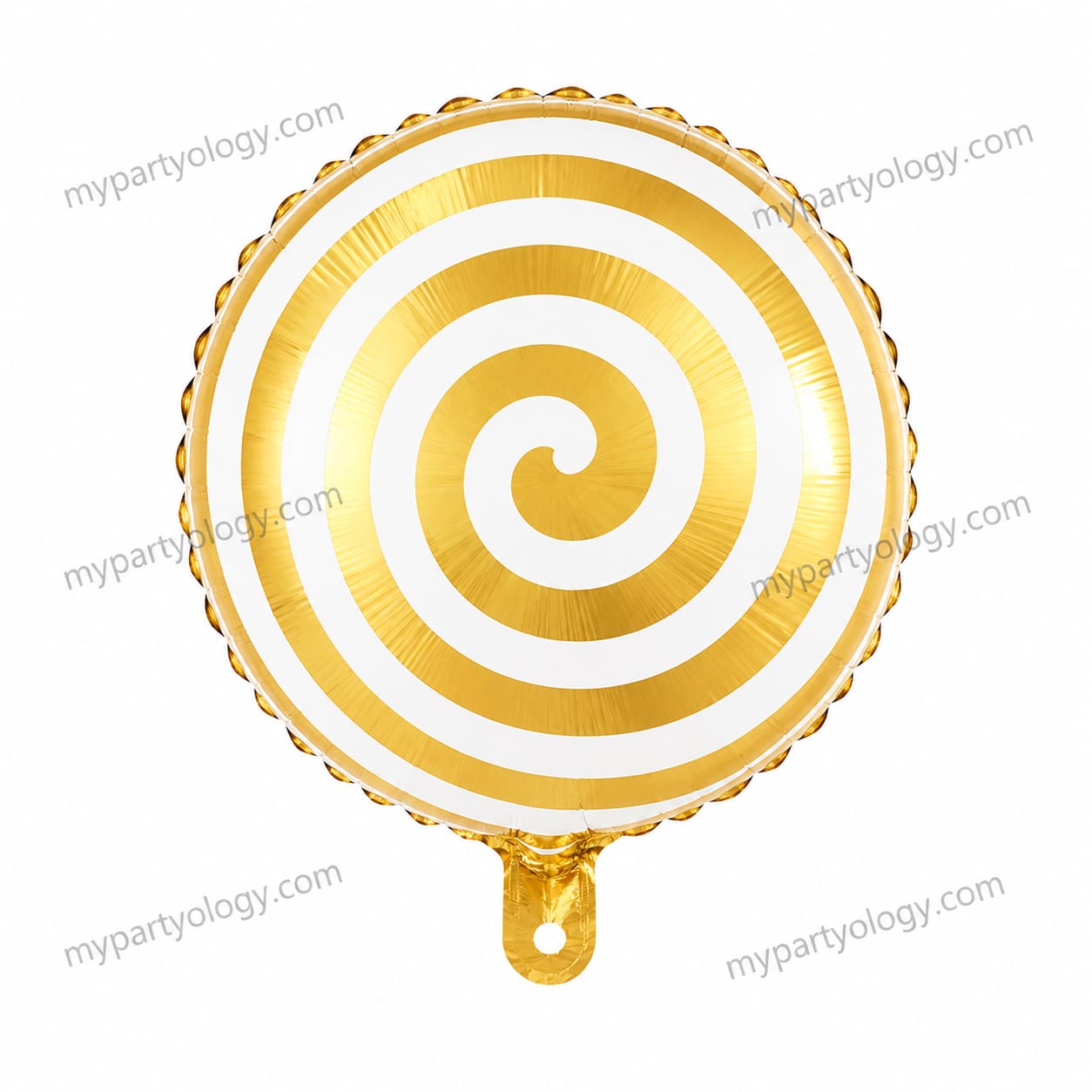 Candy Lollipop Gold & White 18'' Foil Balloon