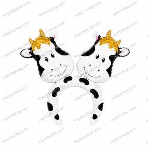 Cow Headband Full Head Foil Balloon