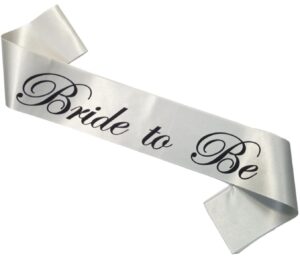 Bride to Be Grey Satin Sash