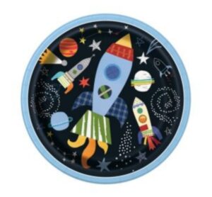 Outer Space Round 9'' Paper Plates (Pack of 8)