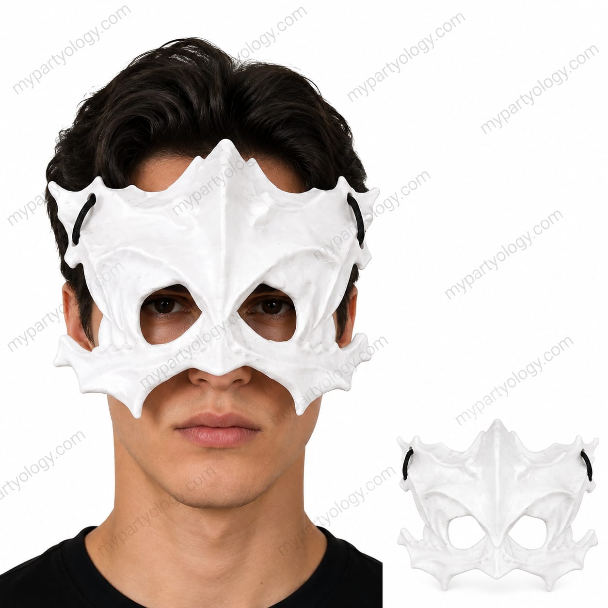 Anime White Half Face Plastic Mask