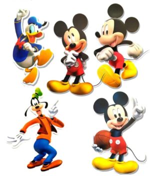 Micky Mouse Paper Cutouts (Pack of 5)