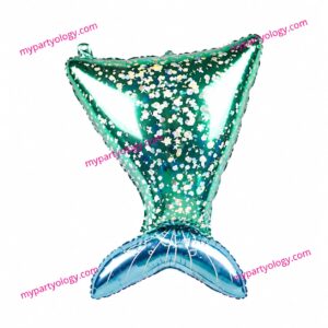 Mermaid Gradiant Tail Green 35'' Foil Balloon