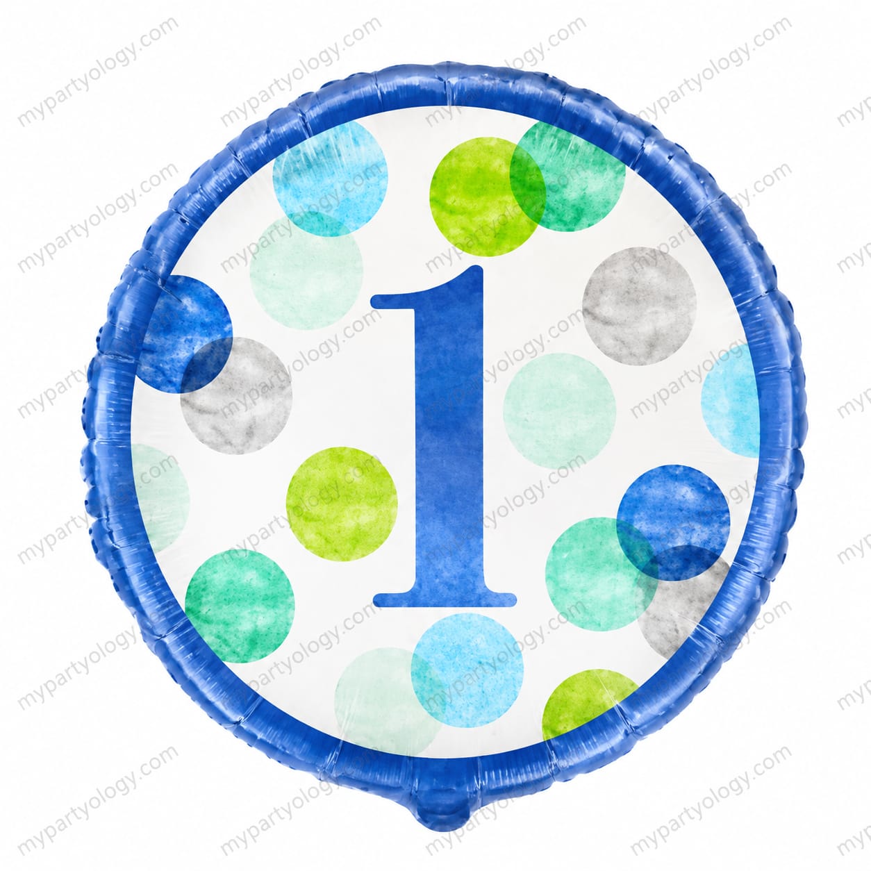 Adorable Blue Dots 1st Birthday 18'' Foil Balloon (Unique)