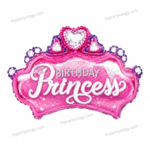 Princess Happy Birthday Diamond Crown 30'' Foil Balloon