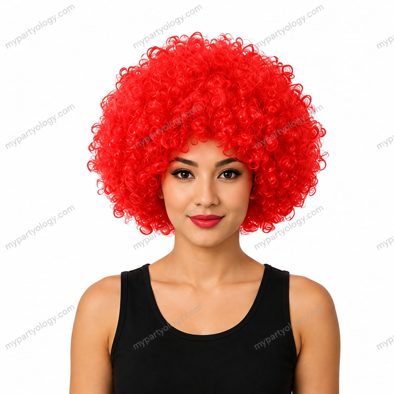 Afro/Malinga Red Wig (Pack of 1)