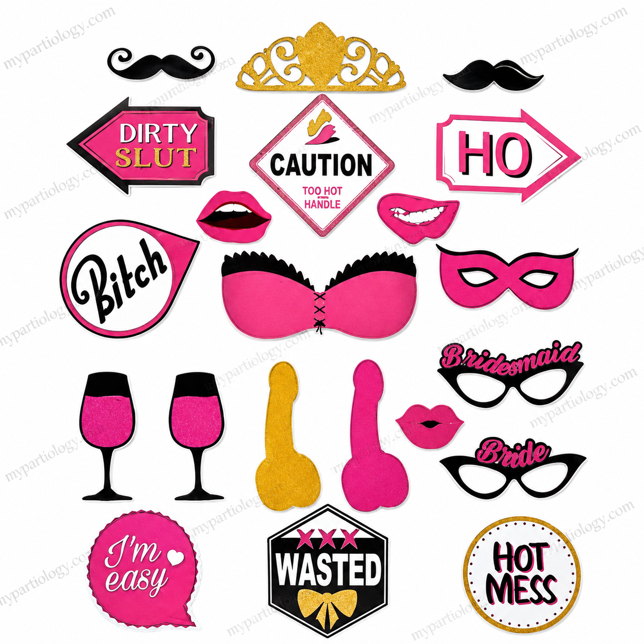Bride To Be Caution Photo Props (Pack of 20)