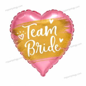 Team Bride Heart 18'' Foil Balloon (Anagram)