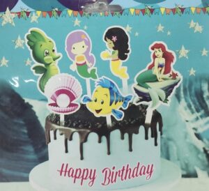 Mermaid Paper Cake Topper (Pack of 6)