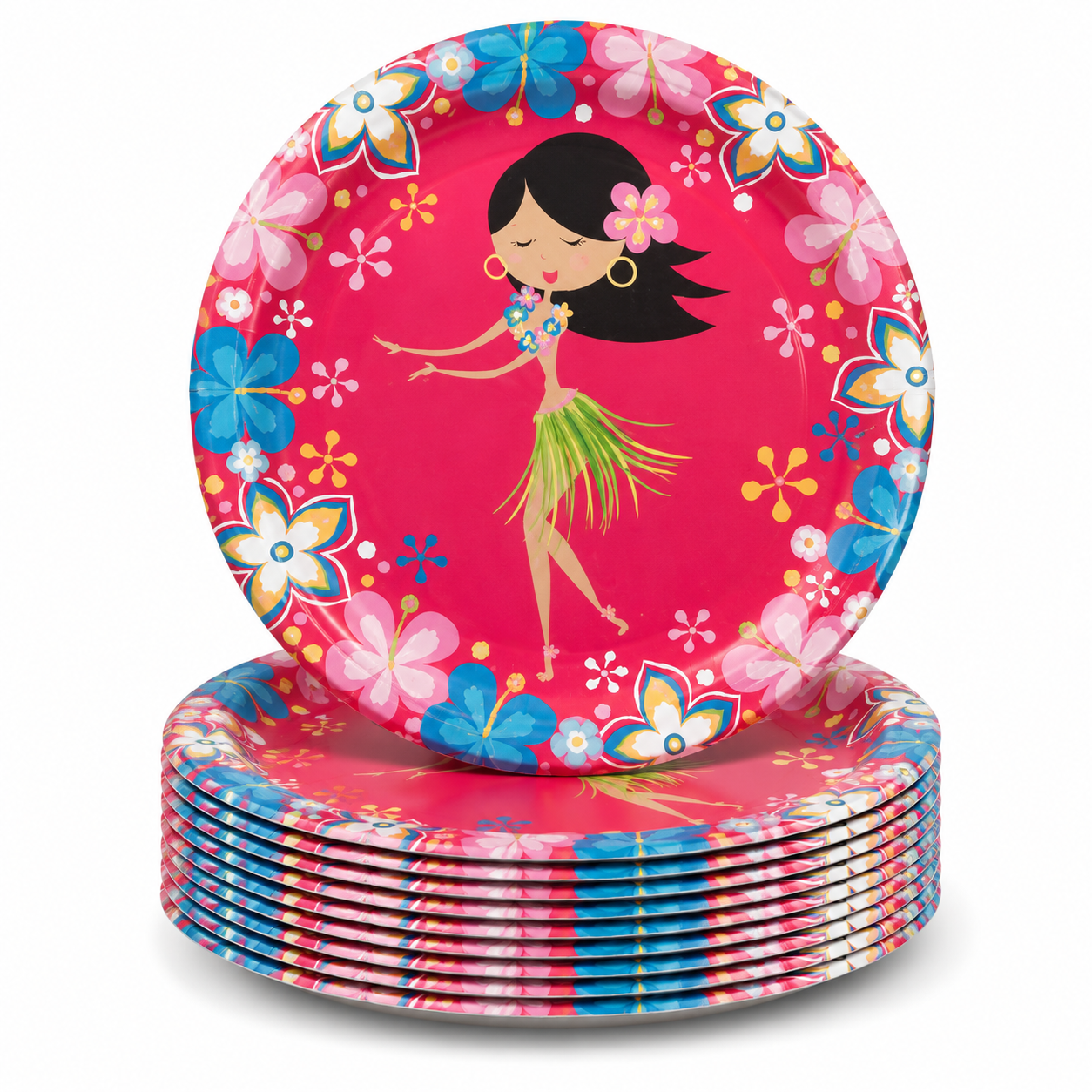 Hawaiian Girl 7'' Paper Plate (Pack of 8)