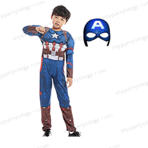 Captain America Muscle With Mask Kids Costume