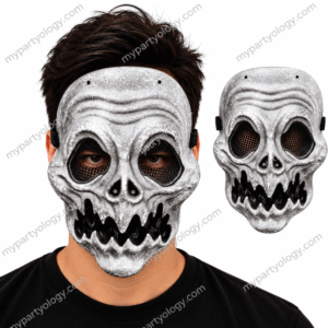 Scary White Skull Face Plastic Mask