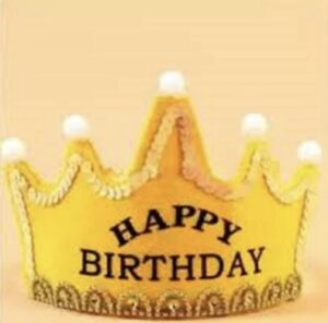 Happy Birthday Yellow LED Crown