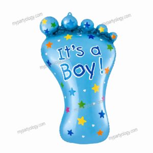 It's A Boy Blue Foot 24'' Foil Balloon