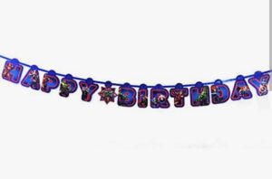 Avengers Happy Birthday Blue Block Banner