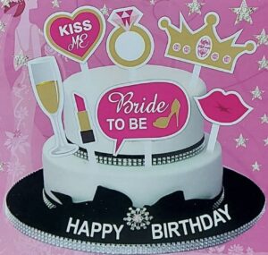 Bride To Be Pink Paper Cake Topper (Pack of 6)