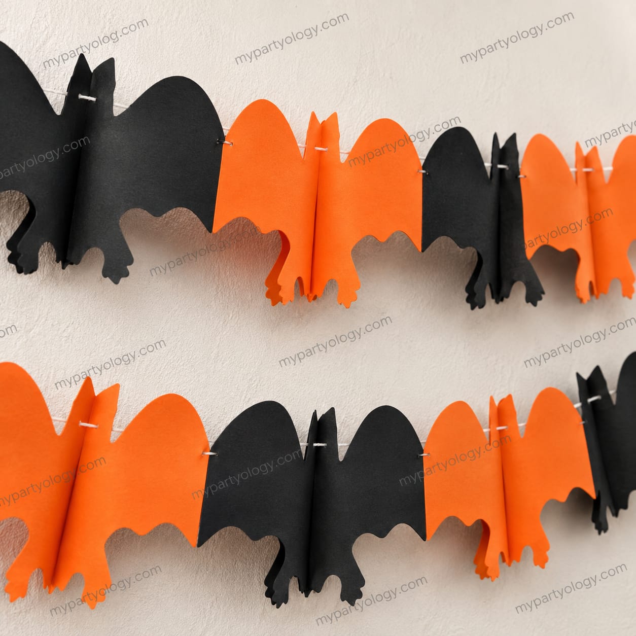 Bat Orange & Black Hanging Decor (Pack of 1) - Image 2