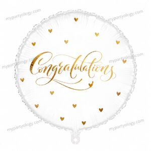 Congratulations Silver 18'' Foil Balloon