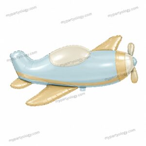 Aeroplane Pastel Matte Blue 30" Foil Balloon