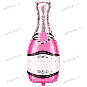 Pink Champagne Bottle 36'' Foil Balloon