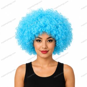 Afro/Malinga Light Blue Wig (Pack of 1)