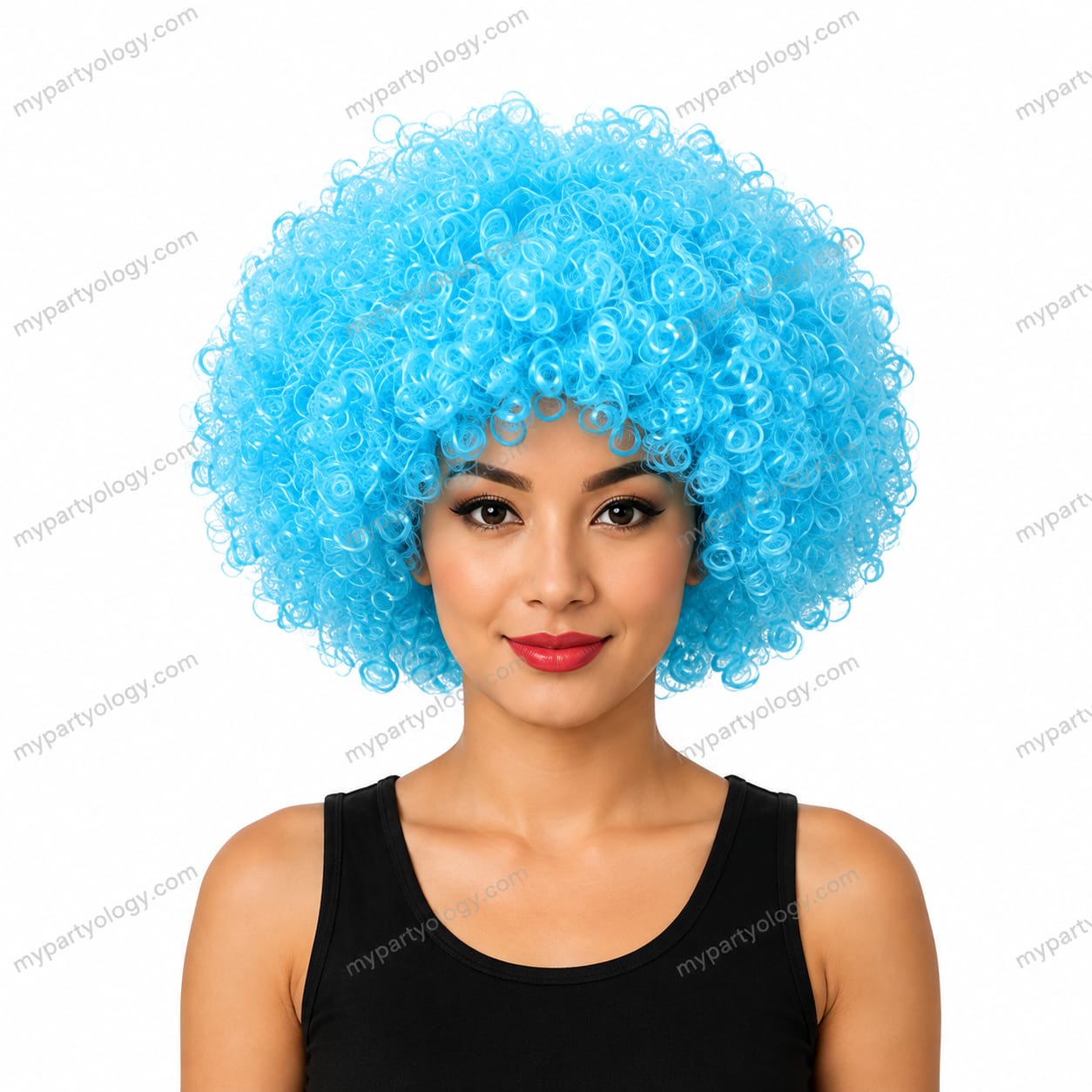 Afro/Malinga Light Blue Wig (Pack of 1)